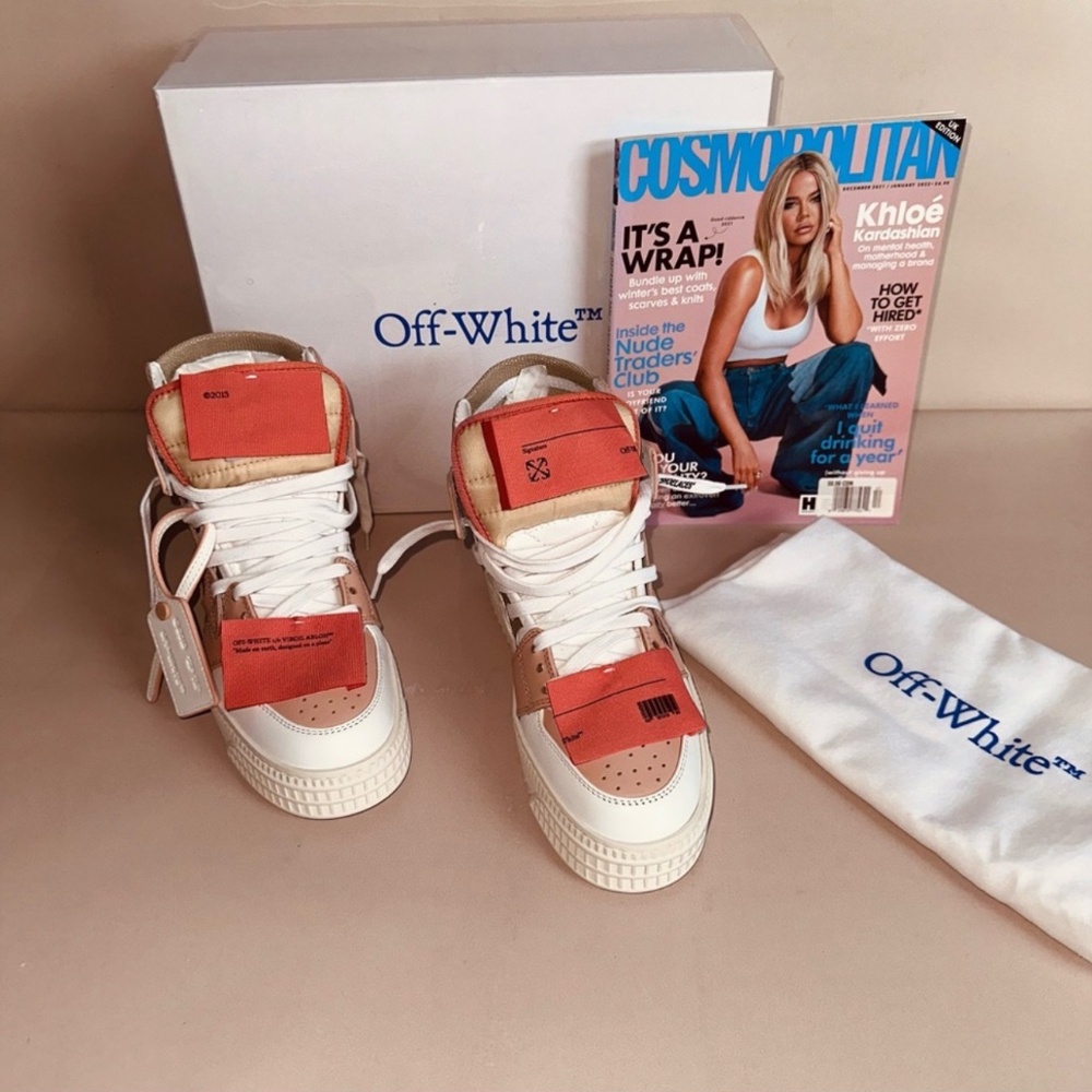 OFF-WHITE Pink & Beige 3.0 Off Court Sneakers